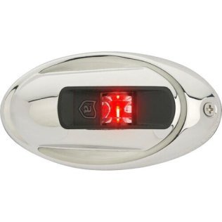 LightArmor - feu de navigation - vertical - inox - oval - rouge