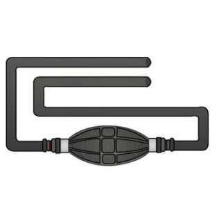 Universal fuel line with primer bulb - 8mm - 2m
