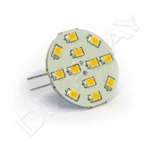 Ampoule G4 verticale 8-35V 2W - 12 LED blanc froid - ø30mm