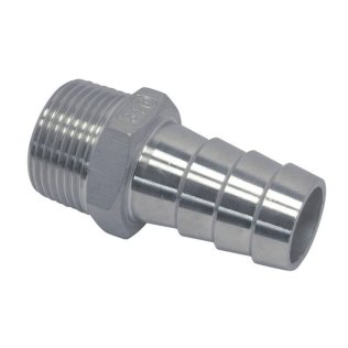 Raccord MM fileté/cannelé inox - 3/8'' x 10mm