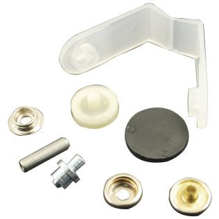 Bouton pression sans couture - ø15mm - argenté