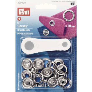 Bouton pression sans couture - ø18mm - argenté