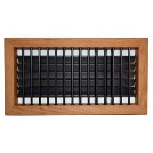 Grille soufflage obstructible 381 x 254 mm - teck