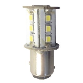 Ampoule BAY15D 8-35V 2,5W - 18 LED blanc froid - ø22x45mm