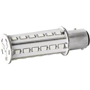 Ampoule BAY15D 8-35V 3W - 33 LED vert - ø22x68mm