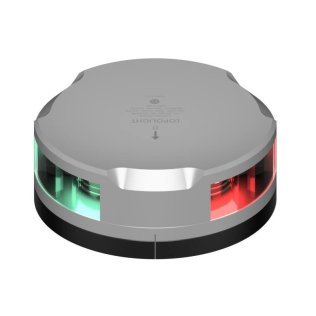 Combiné tricolor - bâbord-tribord 112,5° - poupe 135° - 1mn - montage horizontal - aluminium anodisé - Flat Base