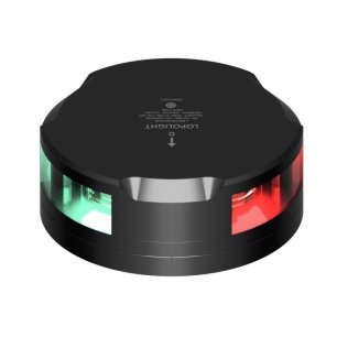 Feu tricolore 1 mn - montage horizontal - aluminium anodisé noir - Flat Base