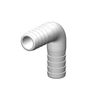 Coude 90° MM - cannelé ø19 mm - blanc