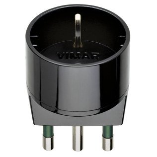 Italy adapter - S17 - P30 - male/female - black
